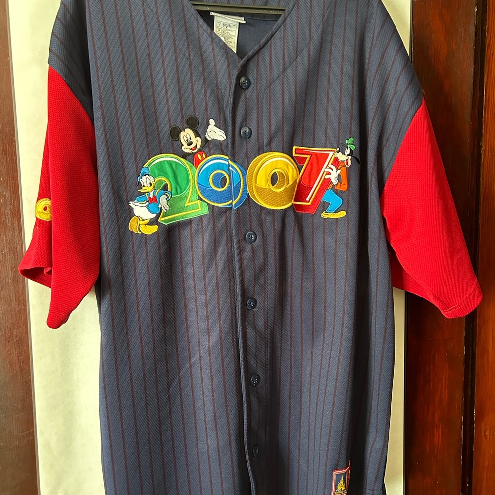 2007 WALT DISNEY WORLD BASEBALL JERSEY SZ L